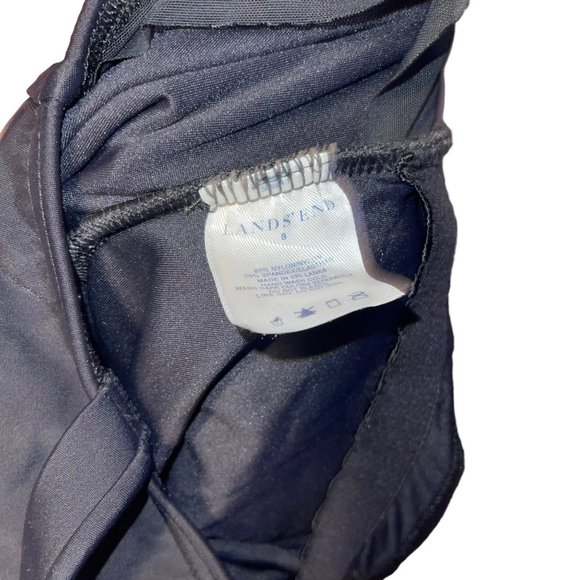 Lands End Womens One Piece Swimsuit 8 Swimwear Black Wire Free Bra Padding Beach - Picture 9 of 10